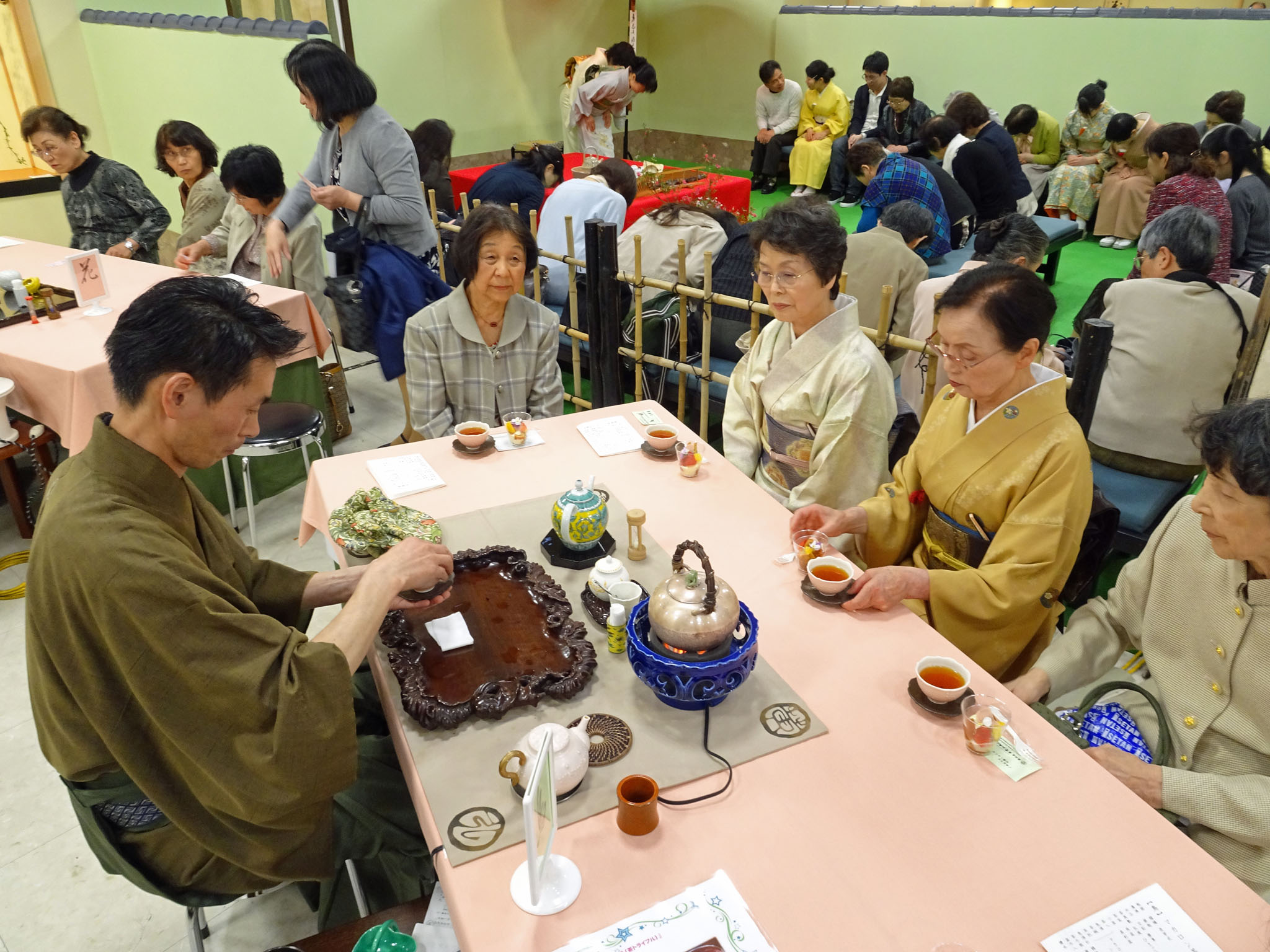 趣向席(5人席) 鳥席 唐物角盆
