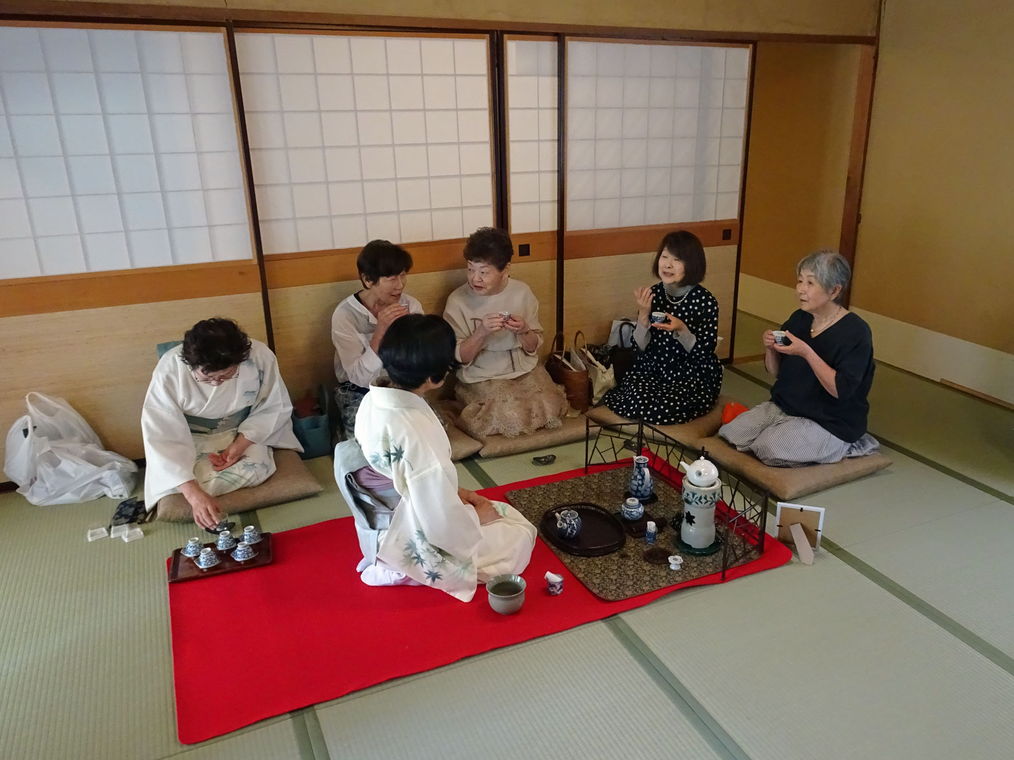 若松の間 煎茶趣向席 楕円盆席